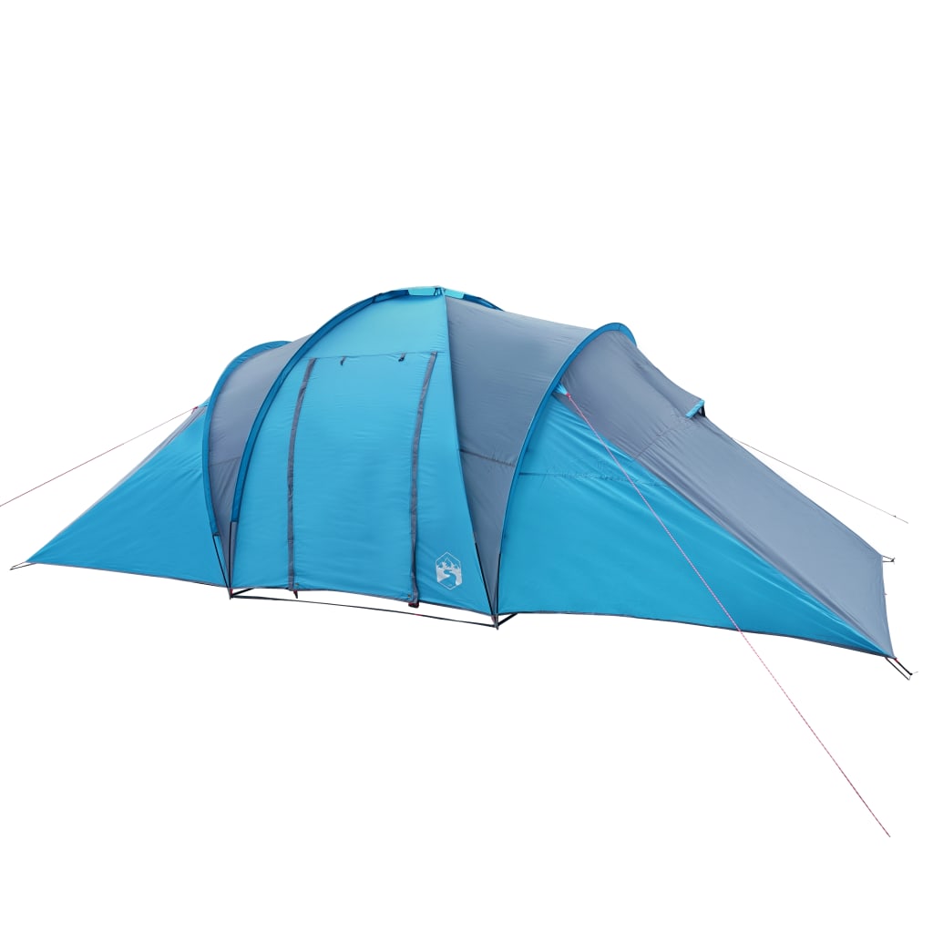 Tente familiale dôme 6 personnes bleue imperméable