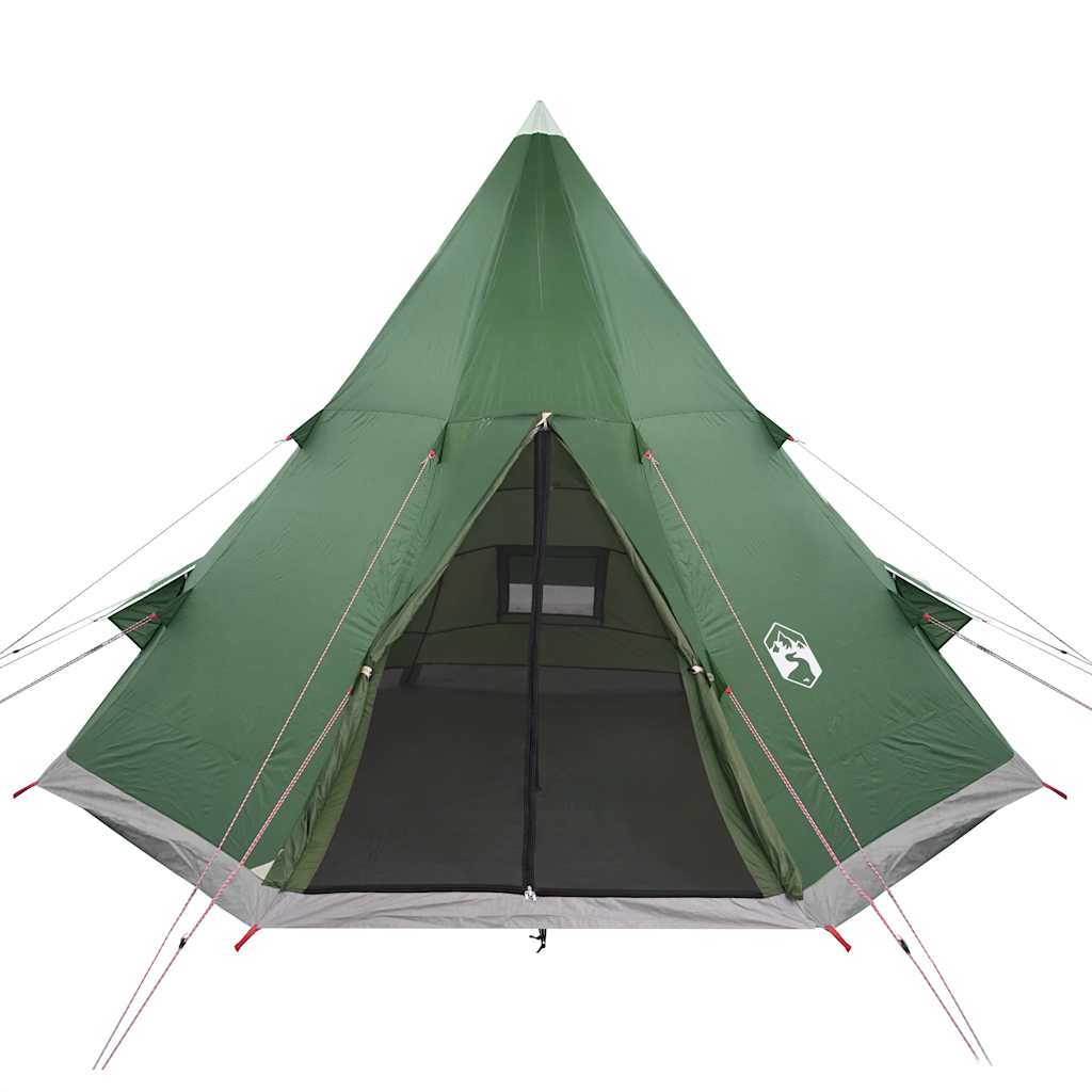 Tipi Camping Tent 4 Persons Green Waterproof