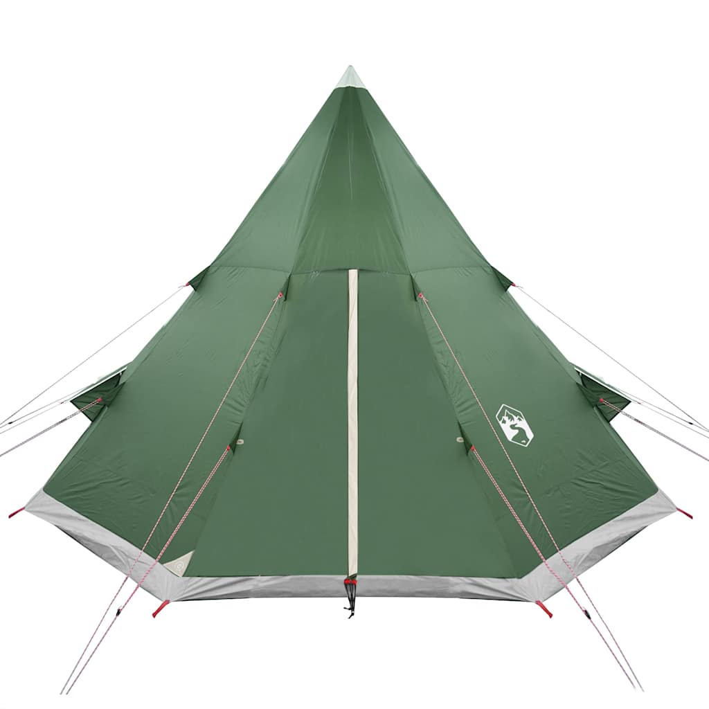 Tipi Camping Tent 4 Persons Green Waterproof