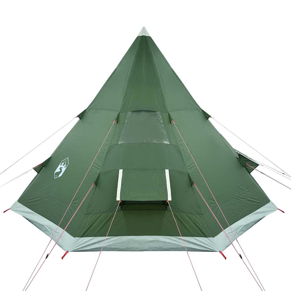 Tipi Camping Tent 4 Persons Green Waterproof