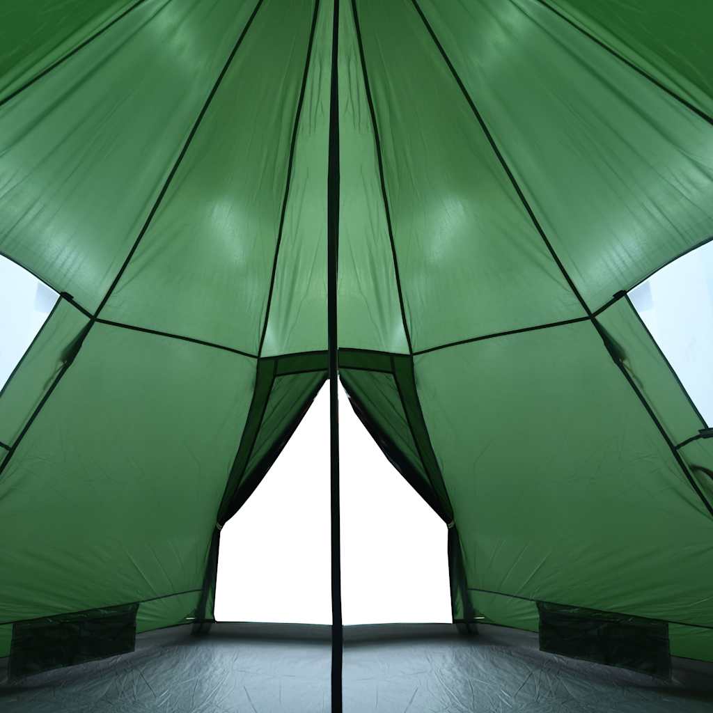 Tipi Camping Tent 4 Persons Green Waterproof