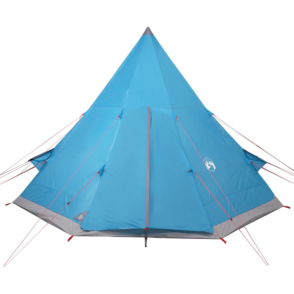 Tipi Camping Tent 4 Persons Blue Waterproof