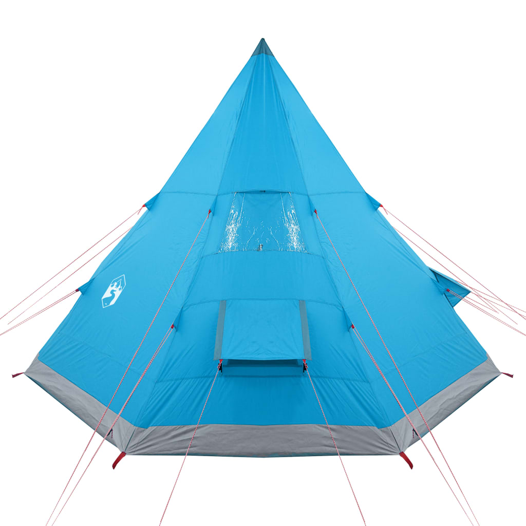 Tipi Camping Tent 4 Persons Blue Waterproof