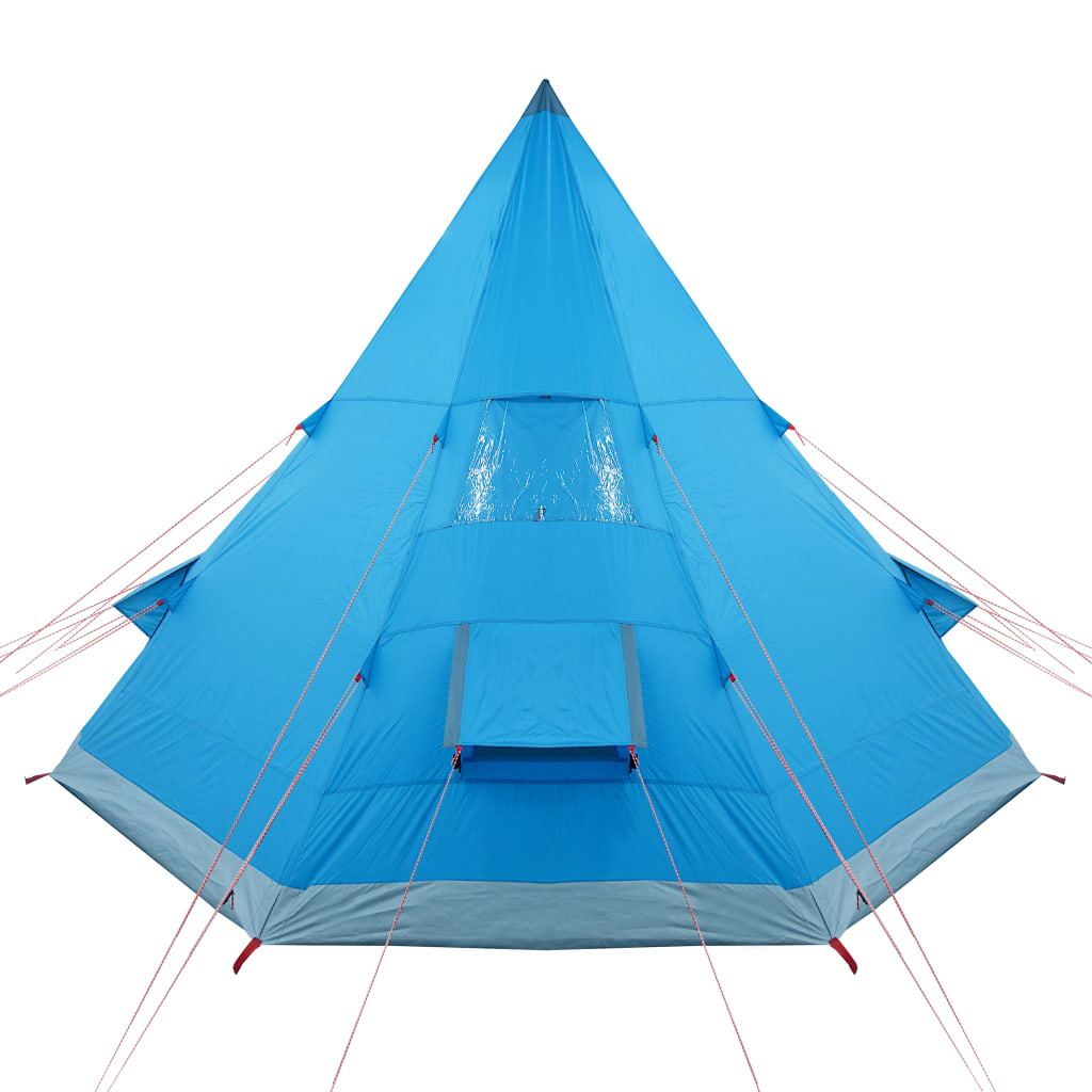 Tipi Camping Tent 4 Persons Blue Waterproof