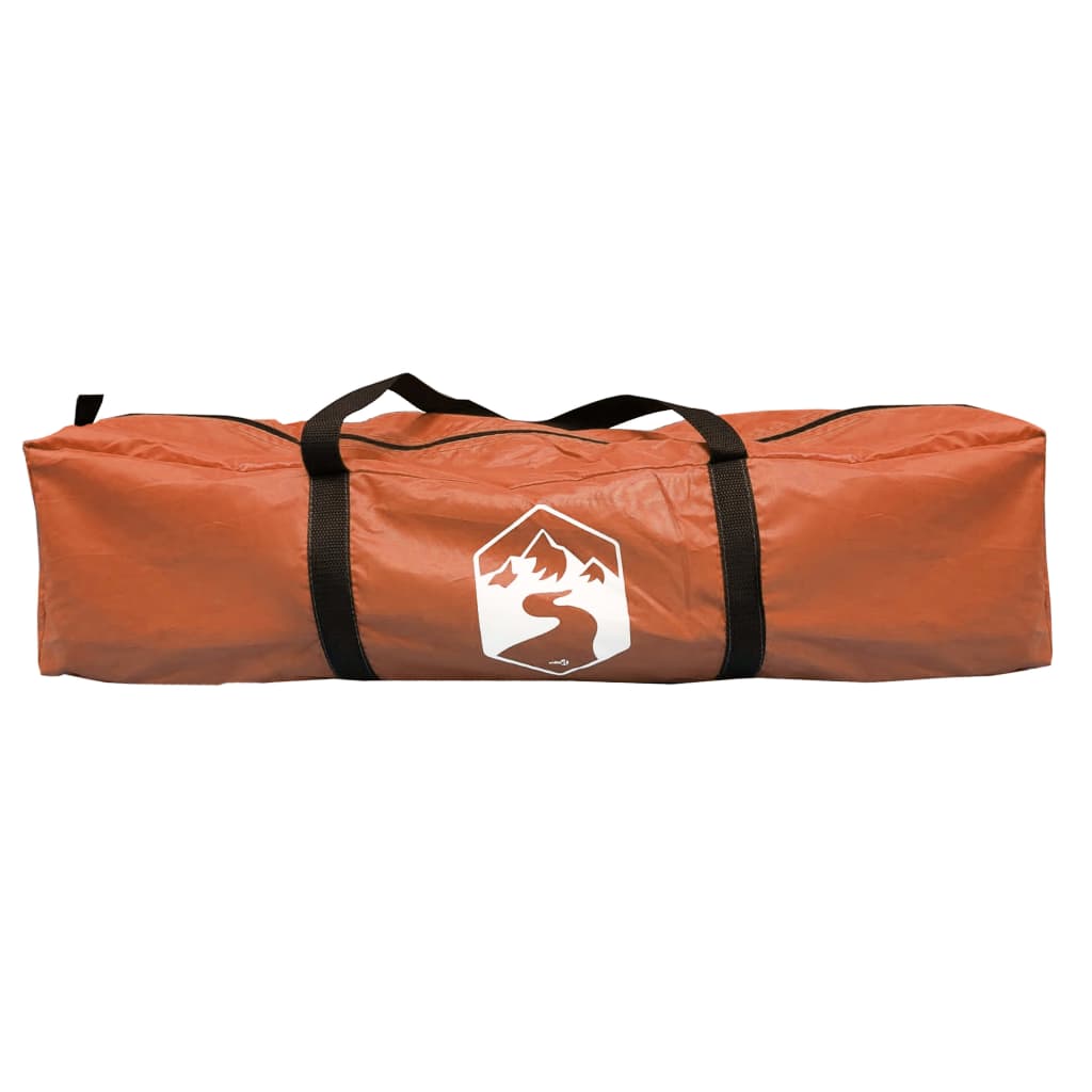 Tipi Camping Tent 4 Persons Orange Waterproof