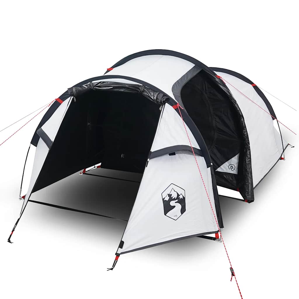 Tente de camping tunnel 2 personnes blanc foncé imperméable