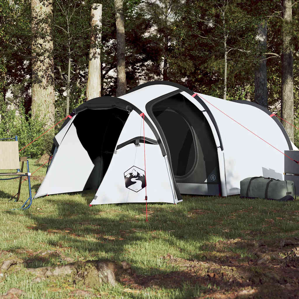 Tente de camping tunnel 2 personnes blanc foncé imperméable