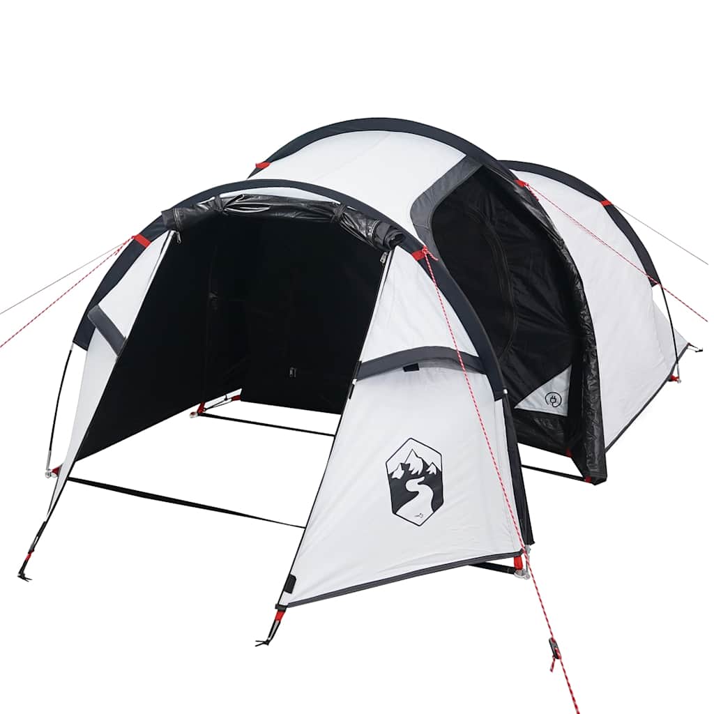 Tente de camping tunnel 2 personnes blanc foncé imperméable
