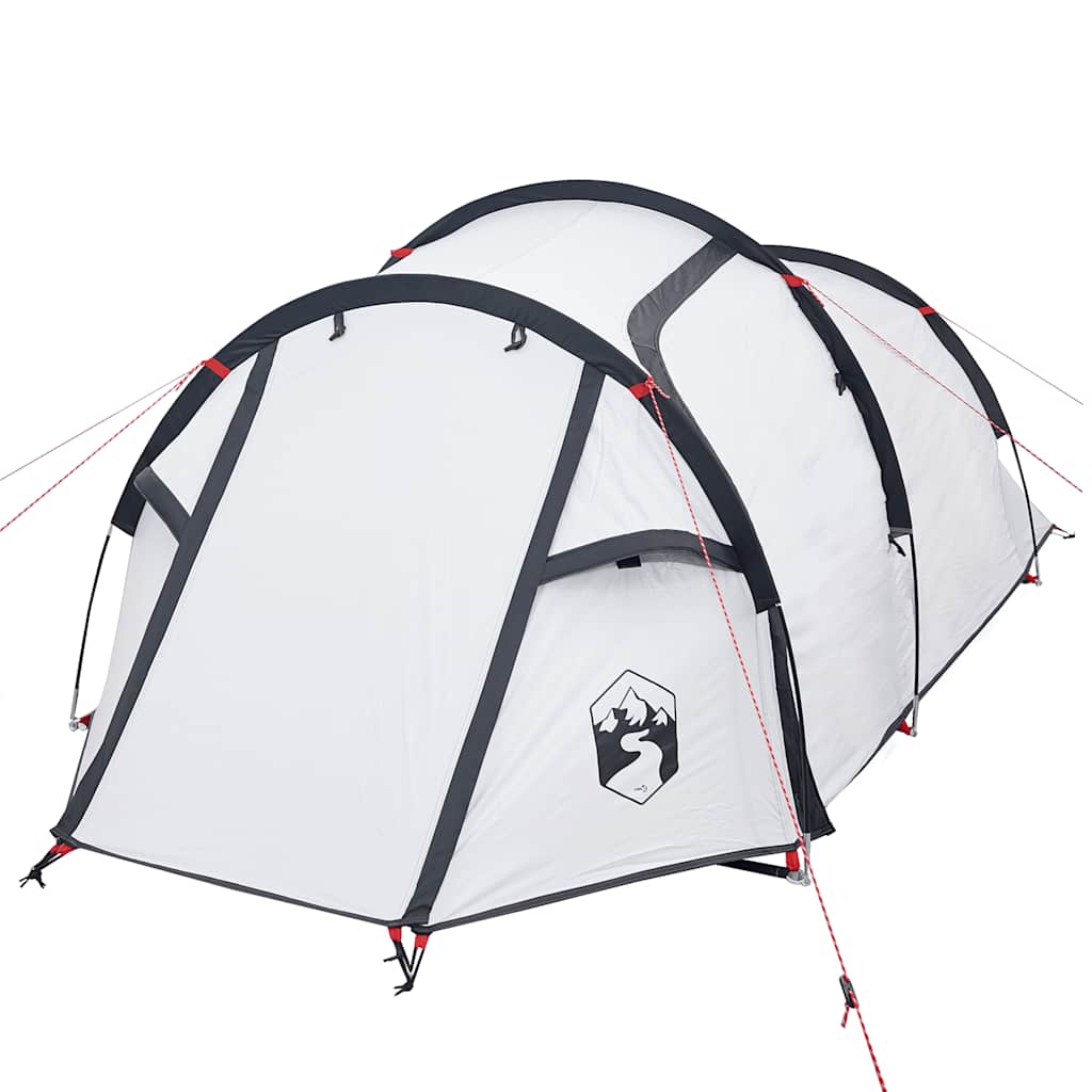 Tente de camping tunnel 2 personnes blanc foncé imperméable