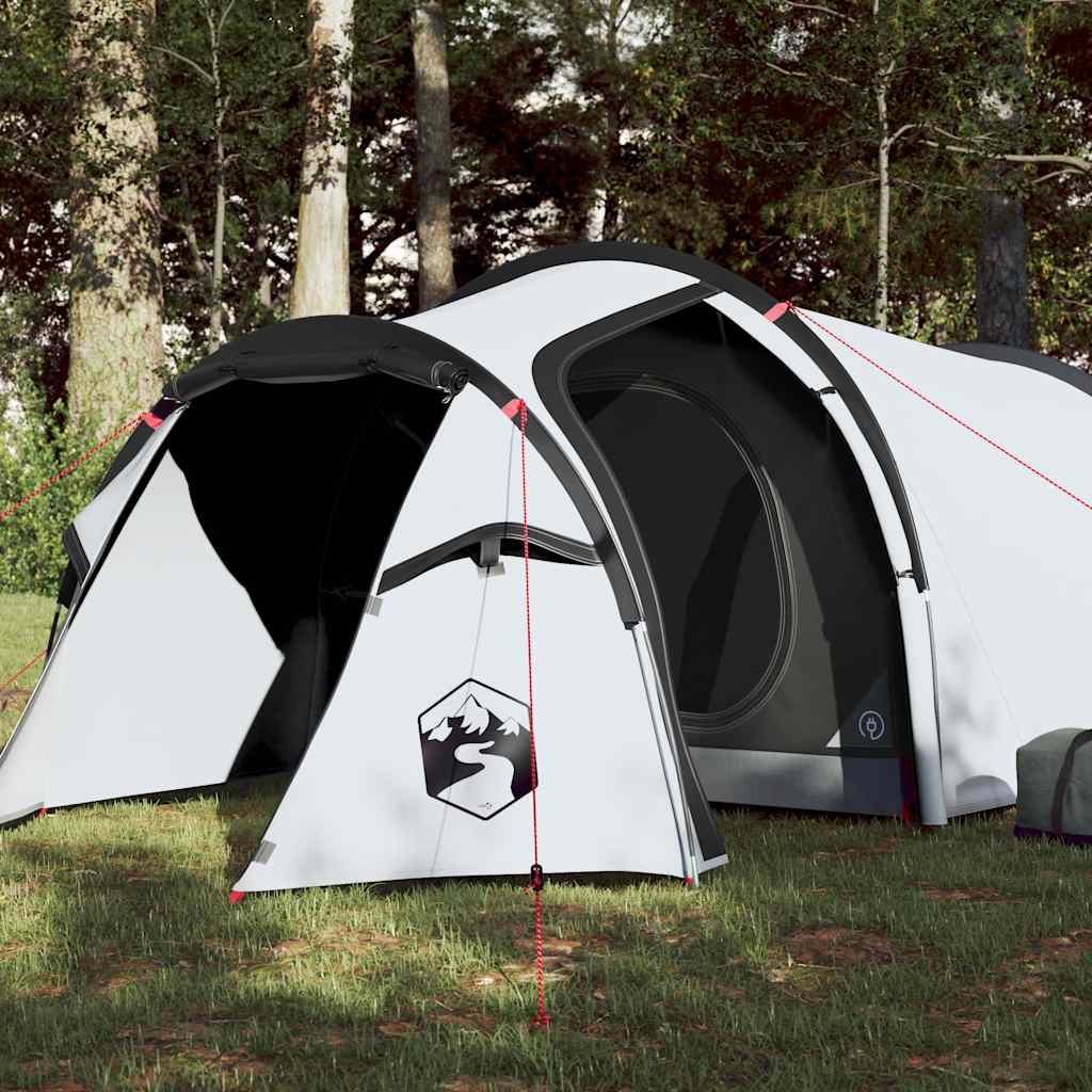 Tente de camping tunnel 2 personnes blanc foncé imperméable