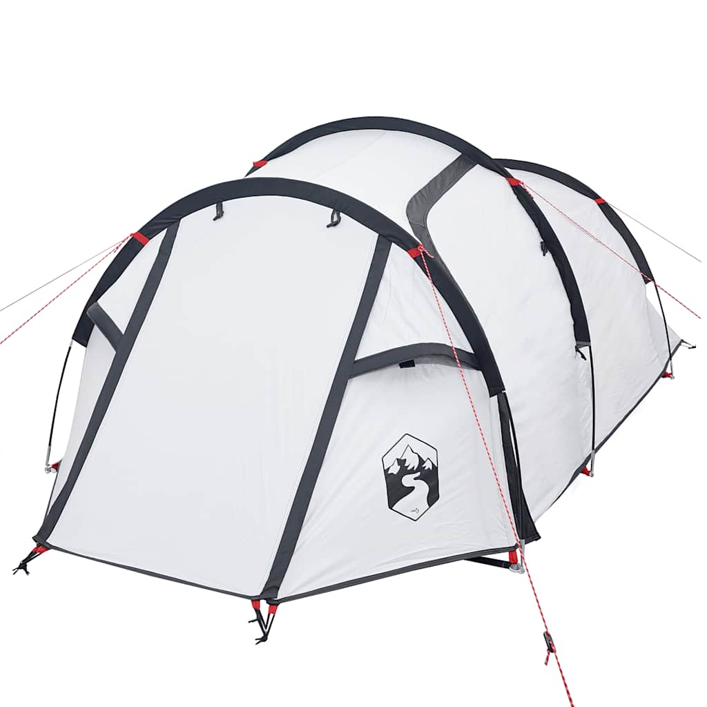 Tente de camping tunnel 3 personnes blanc foncé imperméable