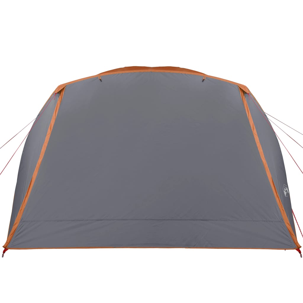 Camping Tent with Awning 4 Persons Orange Waterproof