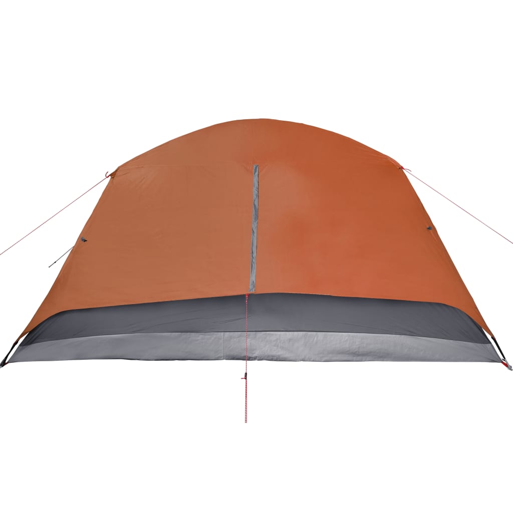 Camping Tent with Awning 4 Persons Orange Waterproof