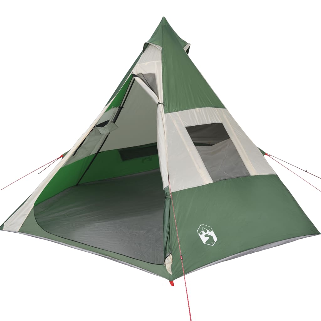 Tipi Camping Tent 7 Persons Green Waterproof
