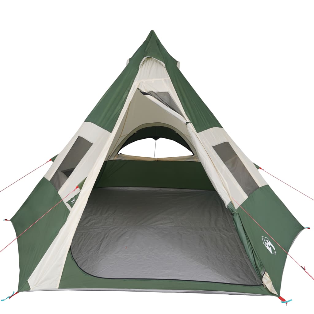 Tipi Camping Tent 7 Persons Green Waterproof