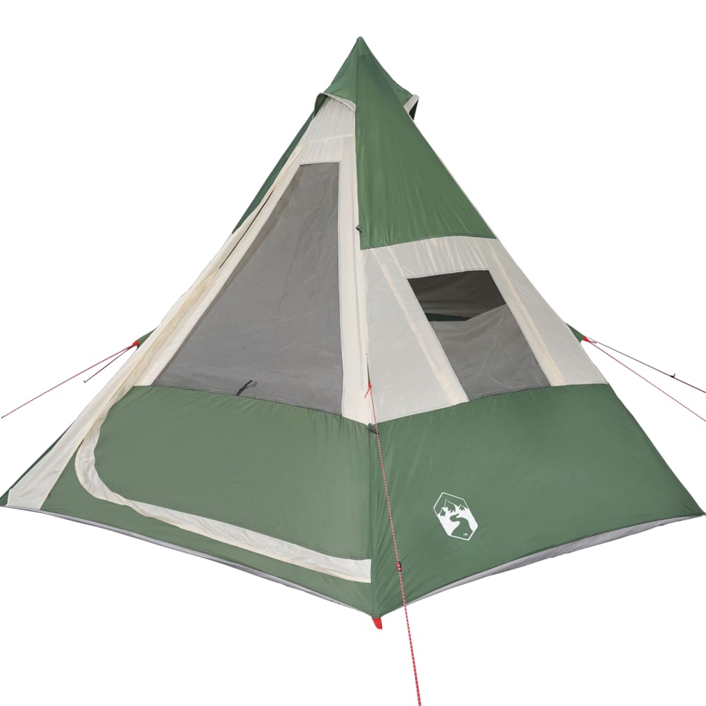 Tipi Camping Tent 7 Persons Green Waterproof