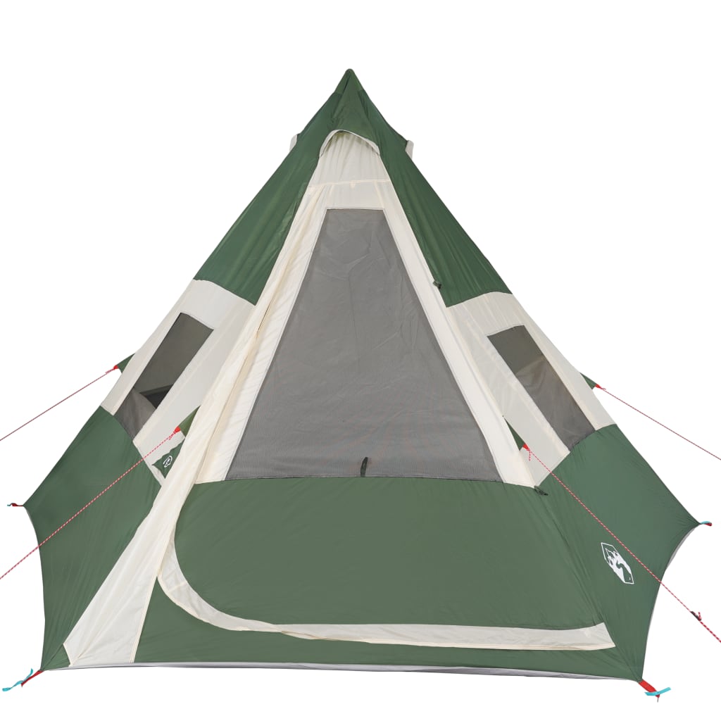 Tipi Camping Tent 7 Persons Green Waterproof