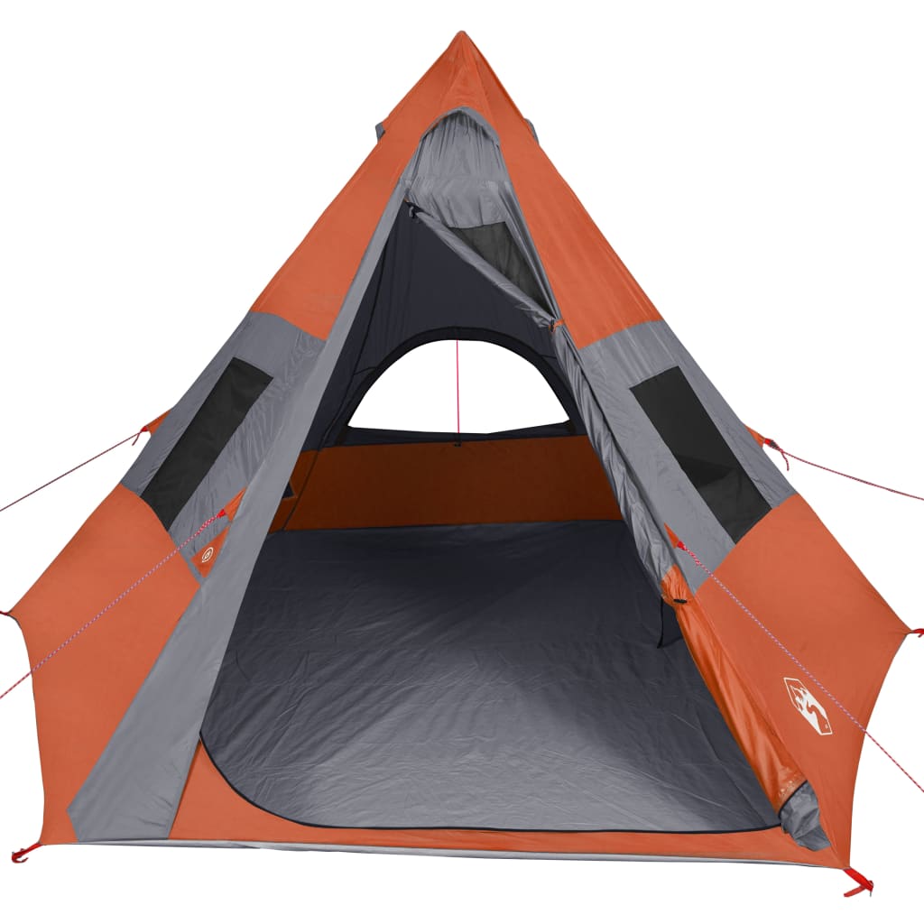 Tipi Camping Tent 7 Persons Orange Waterproof