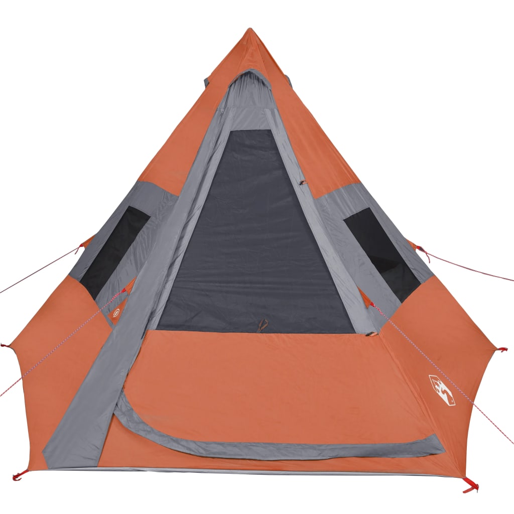 Tipi Camping Tent 7 Persons Orange Waterproof