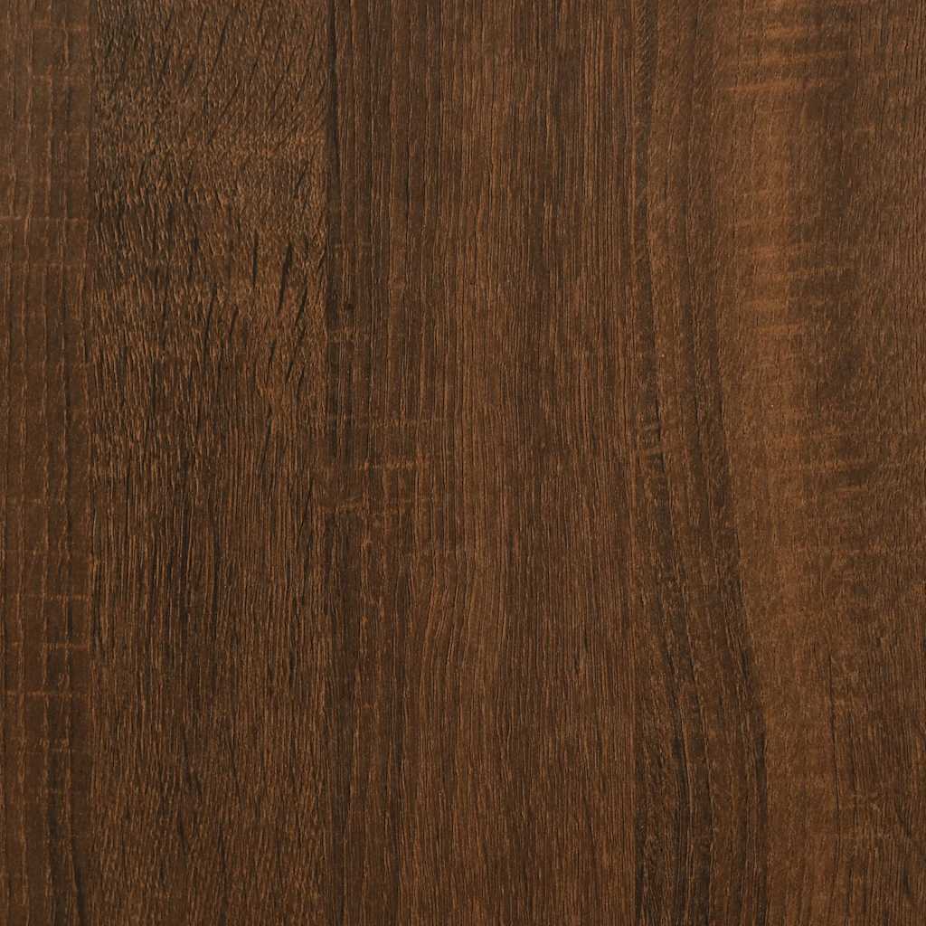 Table à manger aspect chêne marron 120x60x76 cm matériau bois