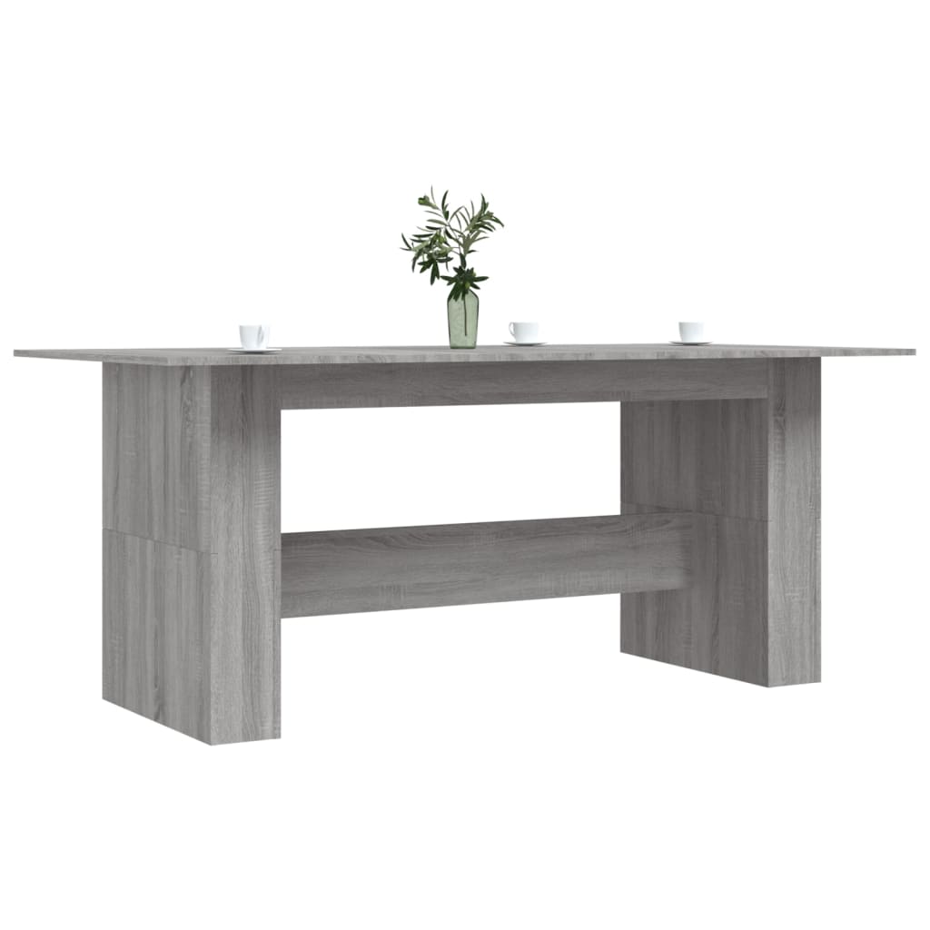 Table à manger grise Sonoma 180x90x76 cm en bois