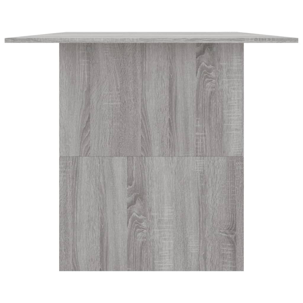 Table à manger grise Sonoma 180x90x76 cm en bois