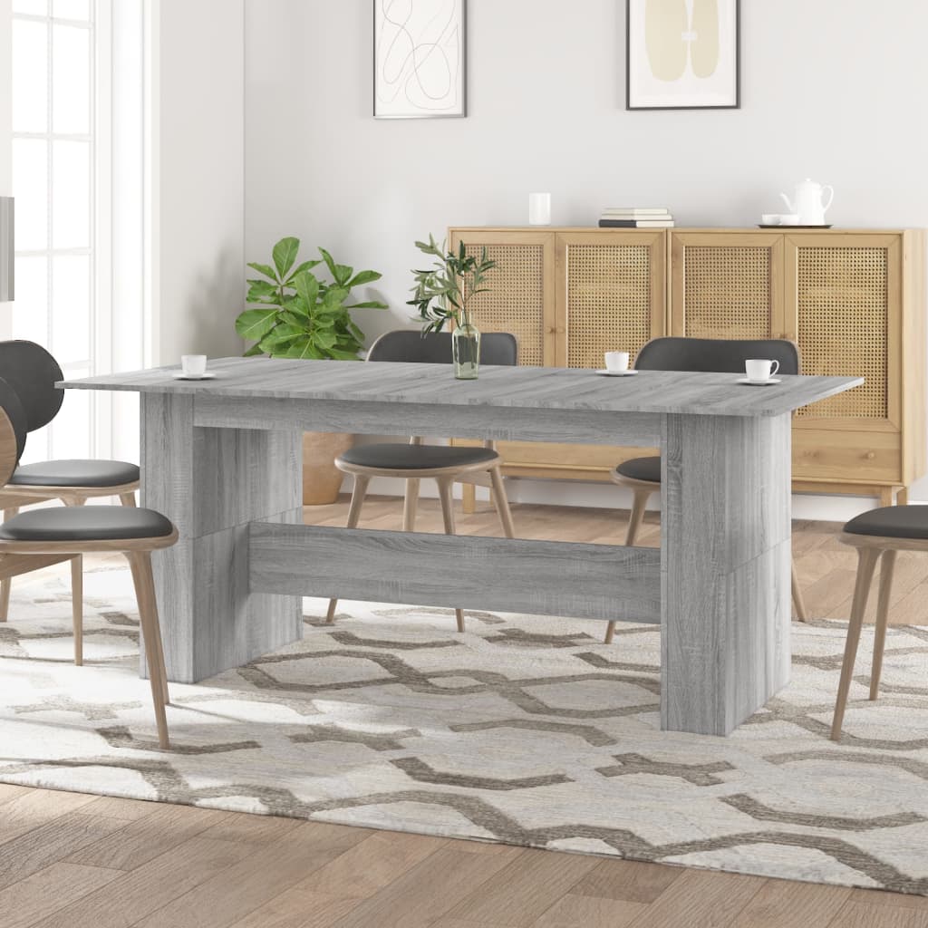 Table à manger grise Sonoma 180x90x76 cm en bois