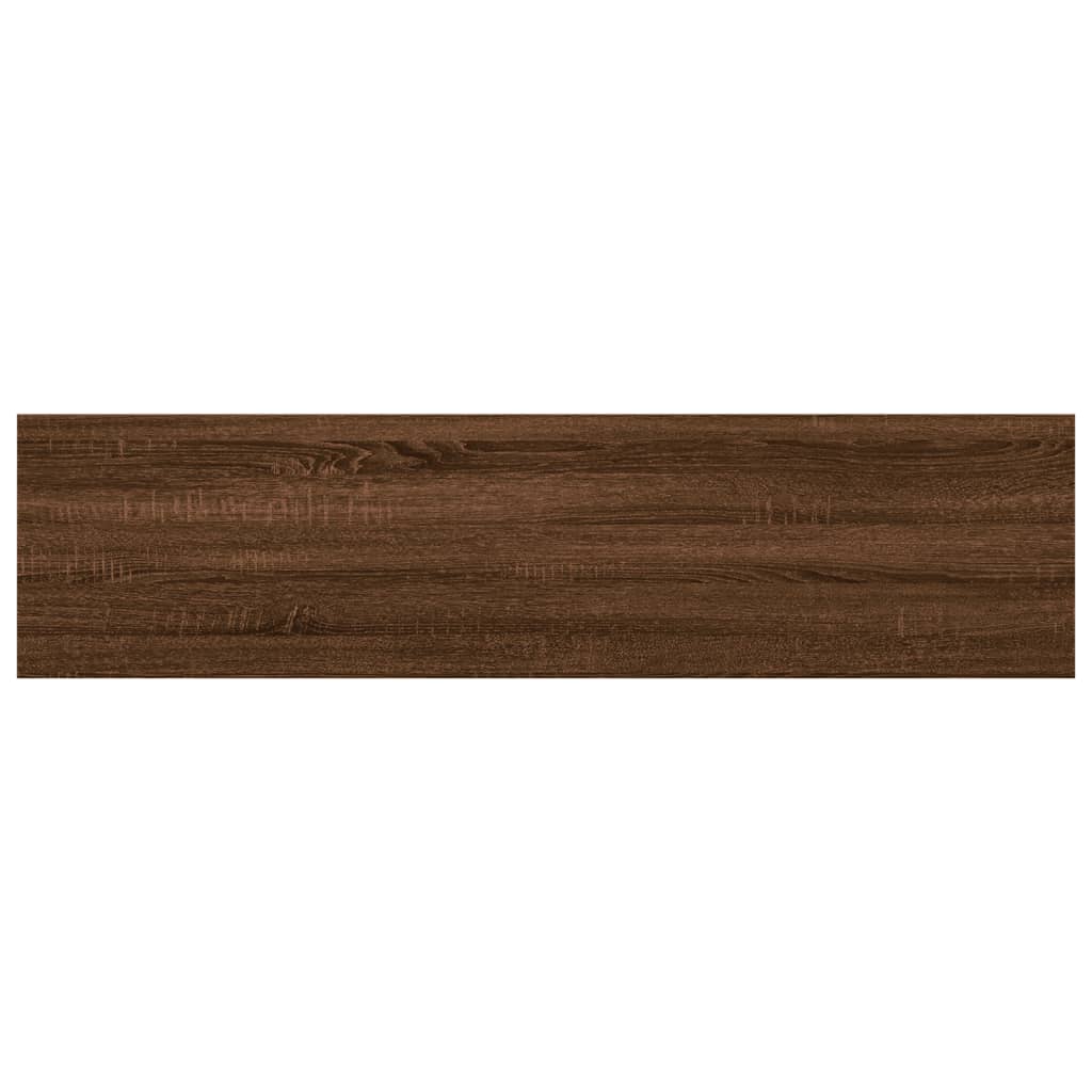 Wandregale 4 Stk. Braun Eichen-Optik 40x10x1,5 cm Holzwerkstoff