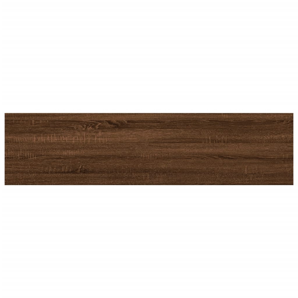 Wandregale 8 Stk. Braun Eichen-Optik 40x10x1,5 cm Holzwerkstoff