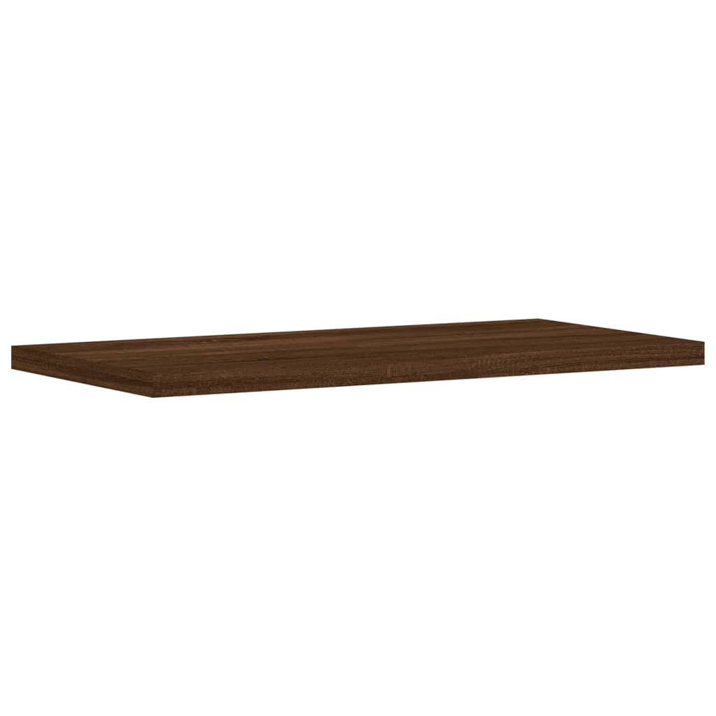 Wandregale 8 Stk. Braun Eichen-Optik 40x20x1,5 cm Holzwerkstoff