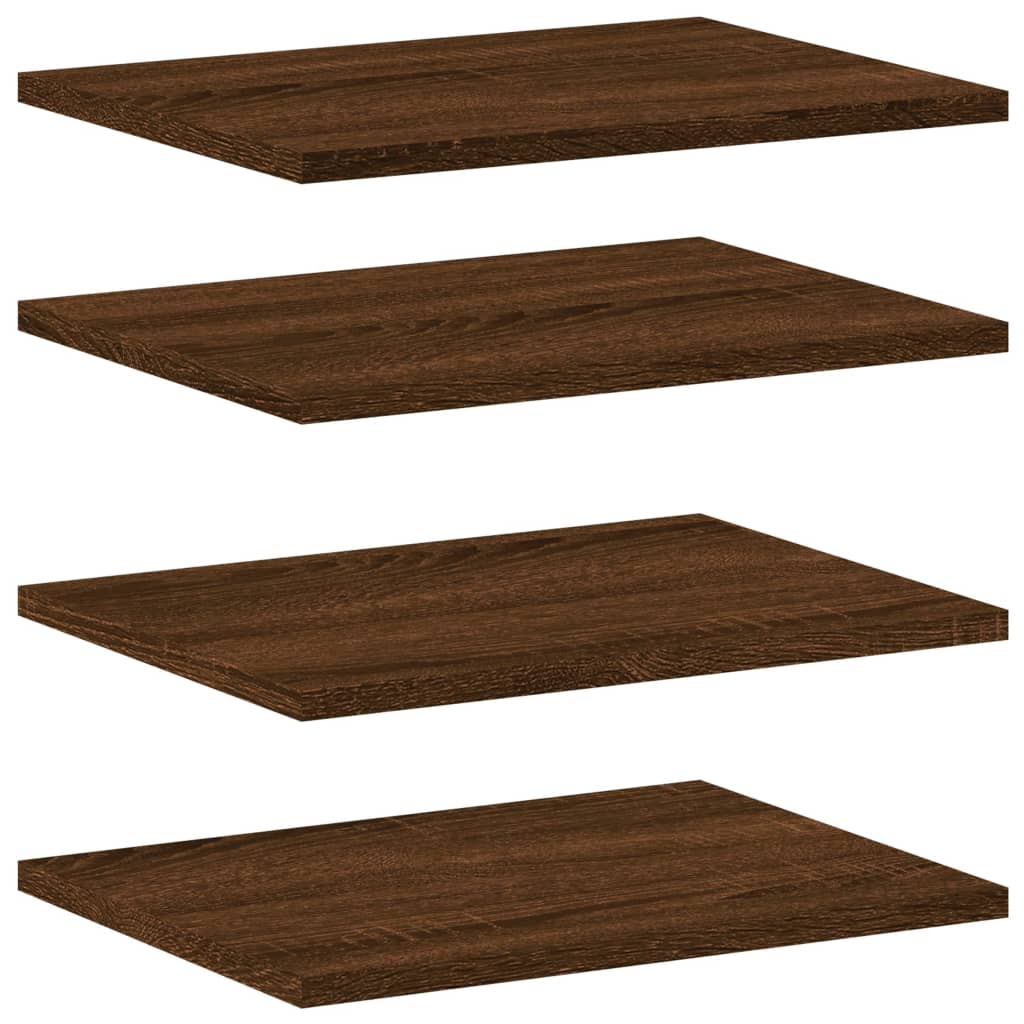 Wandregale 4 Stk. Braun Eichen-Optik 40x30x1,5 cm Holzwerkstoff