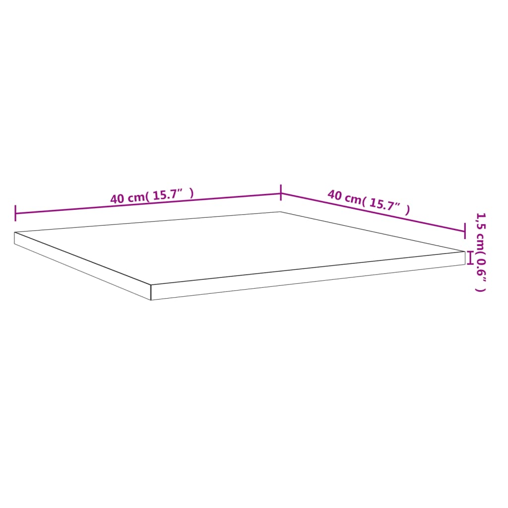 Wall shelves 4 pcs. Gray Sonoma 40x40x1.5 cm wood material
