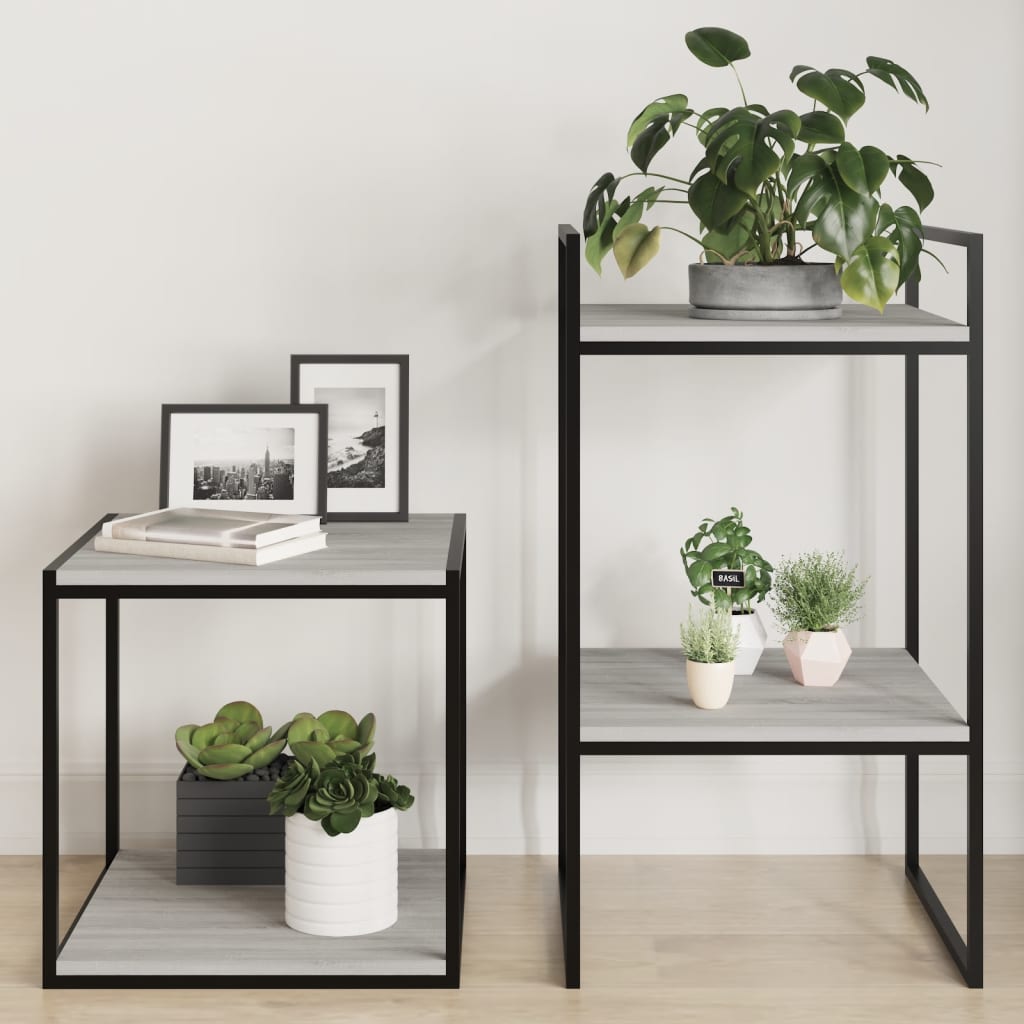 Wall shelves 4 pcs. Gray Sonoma 40x40x1.5 cm wood material
