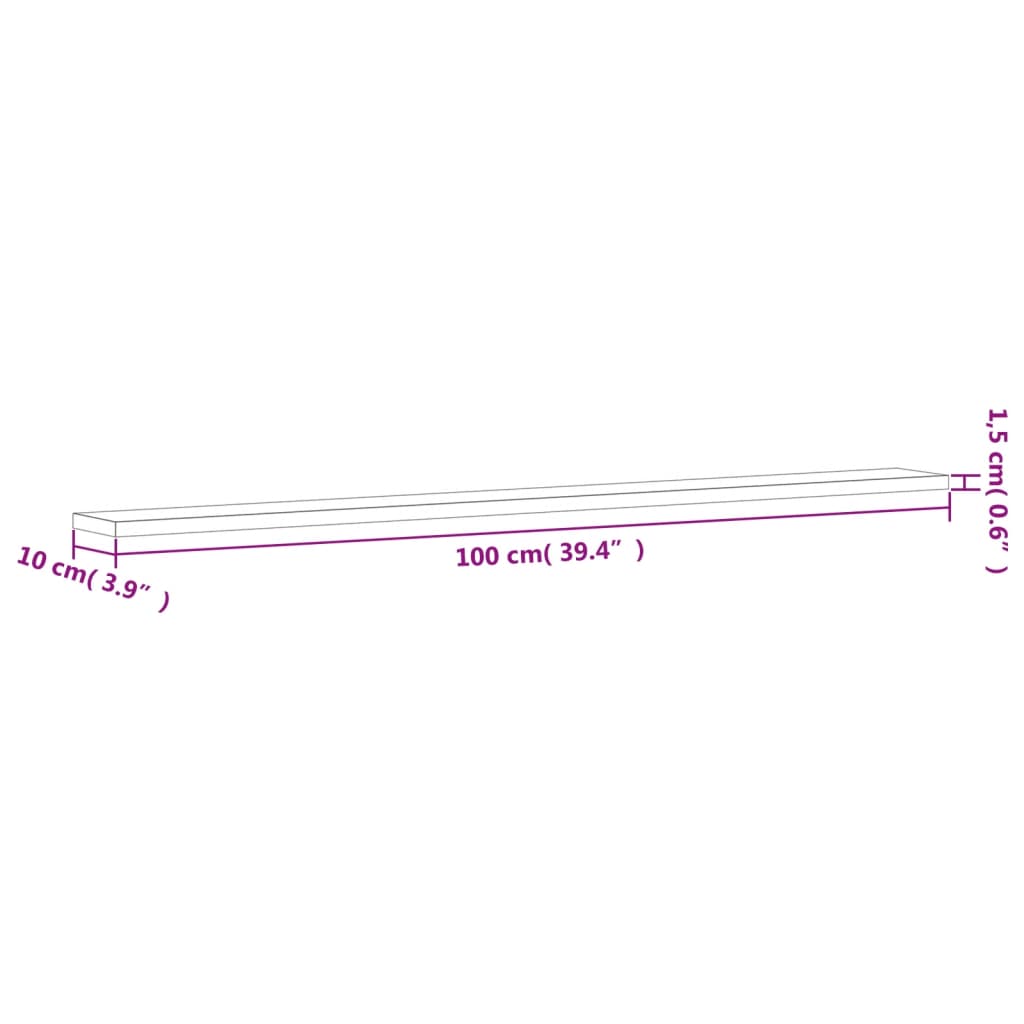 Wandregale 4 Stk. Braun Eichen-Optik 100x10x1,5cm Holzwerkstoff