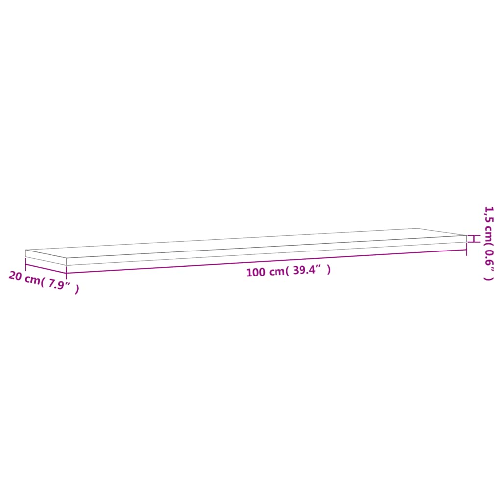 Wandregale 4 Stk. Braun Eichen-Optik 100x20x1,5cm Holzwerkstoff