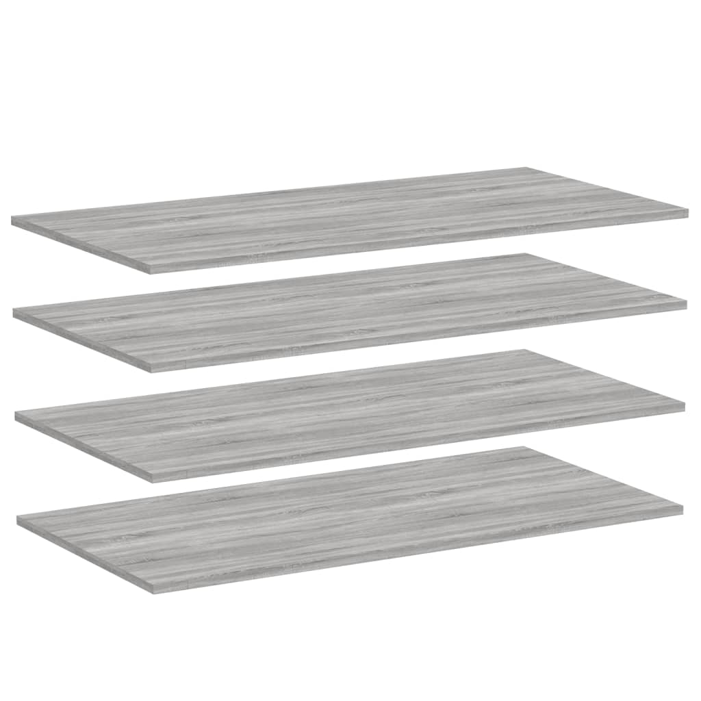 Wandregale 4 Stk. Grau Sonoma 100x50x1,5 cm Holzwerkstoff