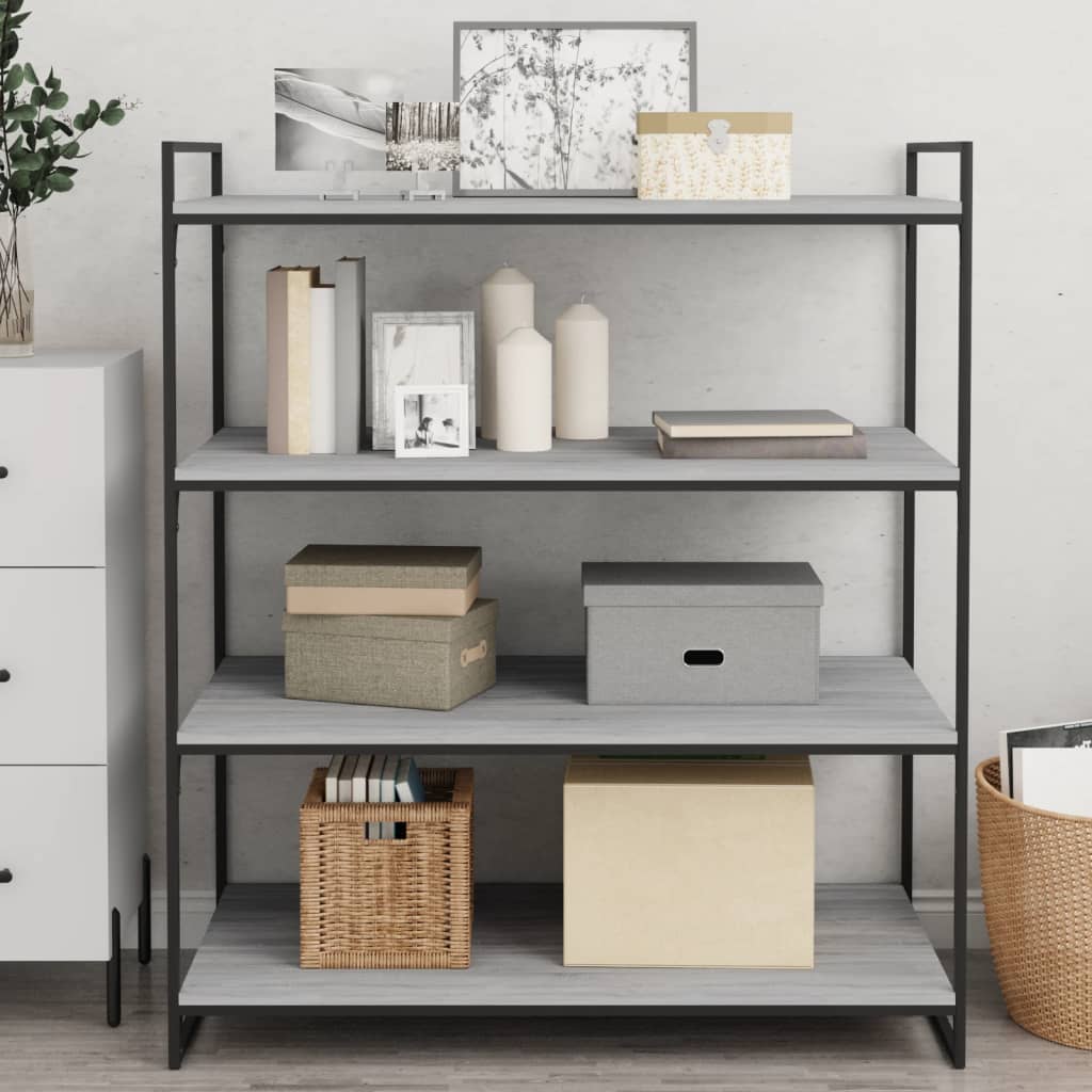 Wandregale 4 Stk. Grau Sonoma 100x50x1,5 cm Holzwerkstoff