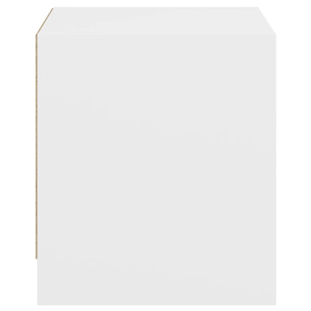 Bedside tables with glass doors 2 pcs. White 35x37x42 cm