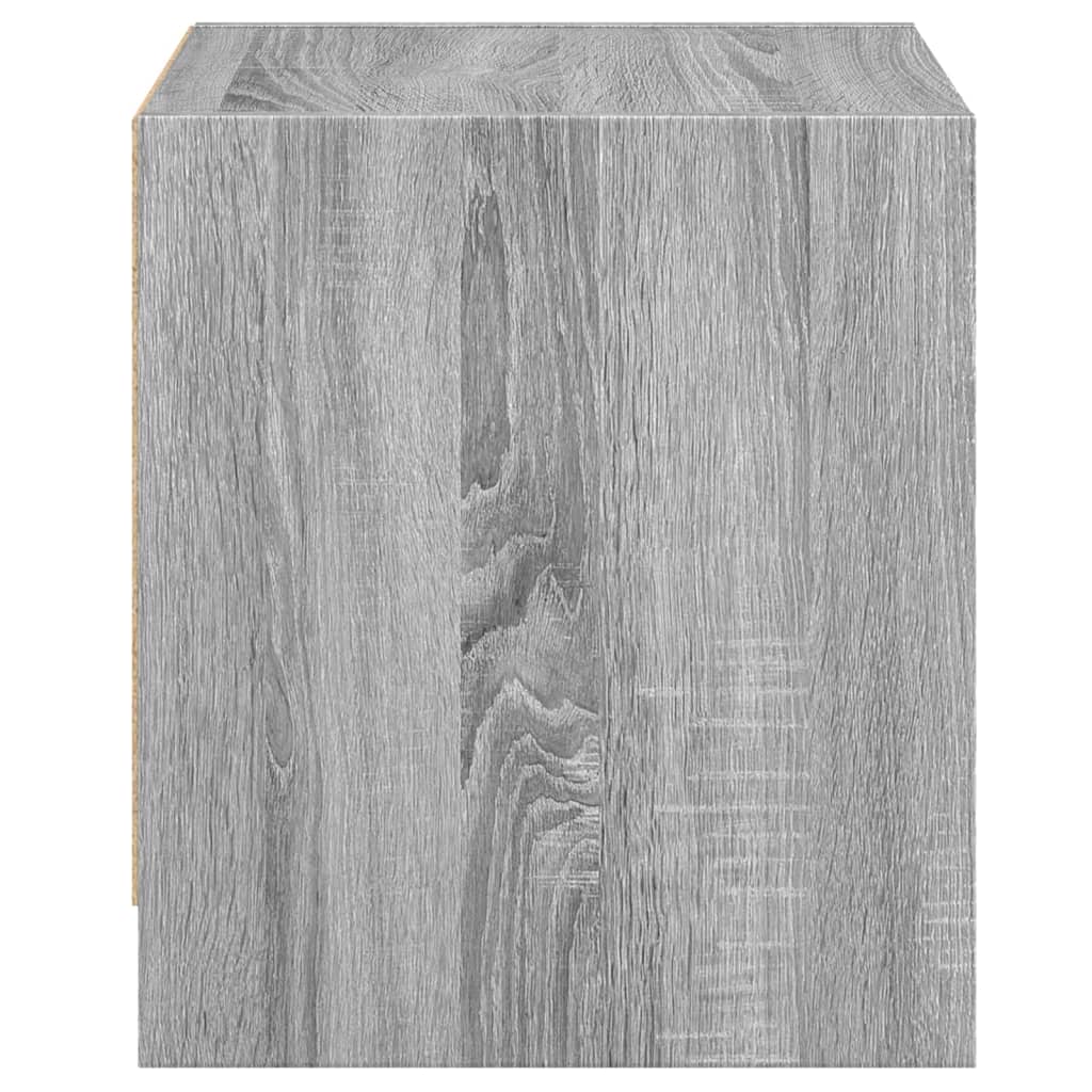 Bedside table with glass door Gray Sonoma 35x37x42 cm