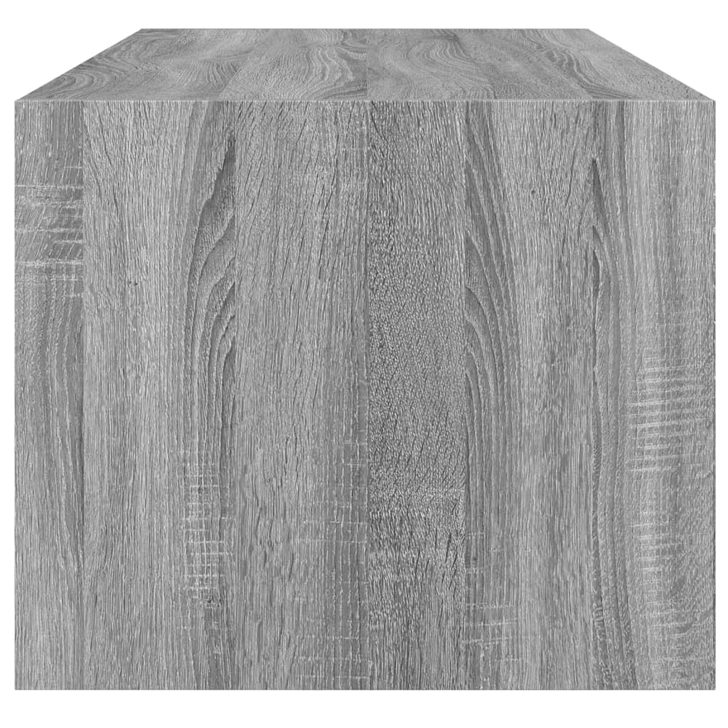 Table basse avec portes en verre Gris Sonoma 102x50x42 cm