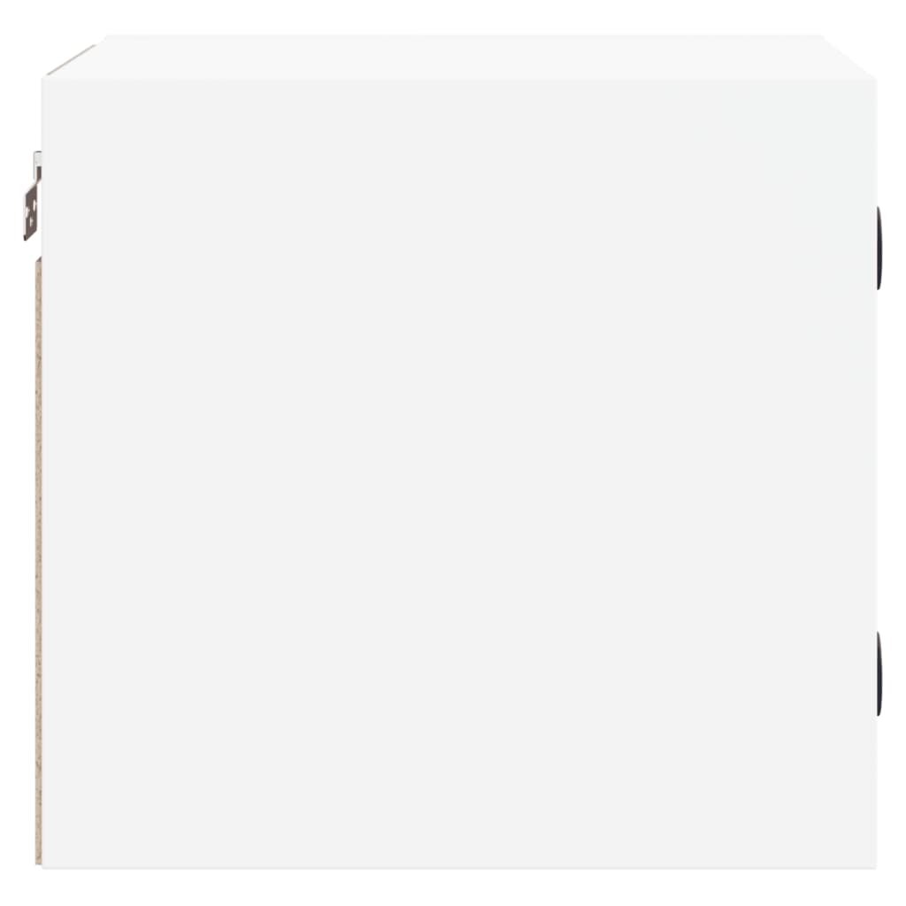 Tables de chevet avec portes vitrées 2 pcs Blanc 35x37x35 cm