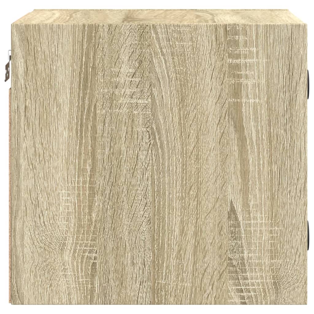 Bedside table with glass door Sonoma oak 35x37x35 cm