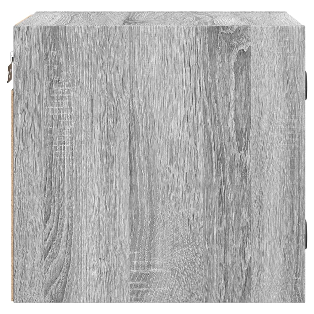 Bedside table with glass door Gray Sonoma 35x37x35 cm