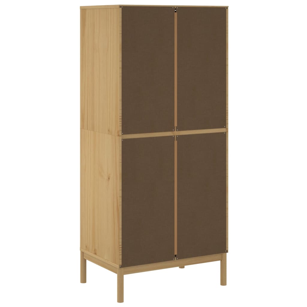 Armoire FLORO marron ciré 77x53x171 cm pin massif