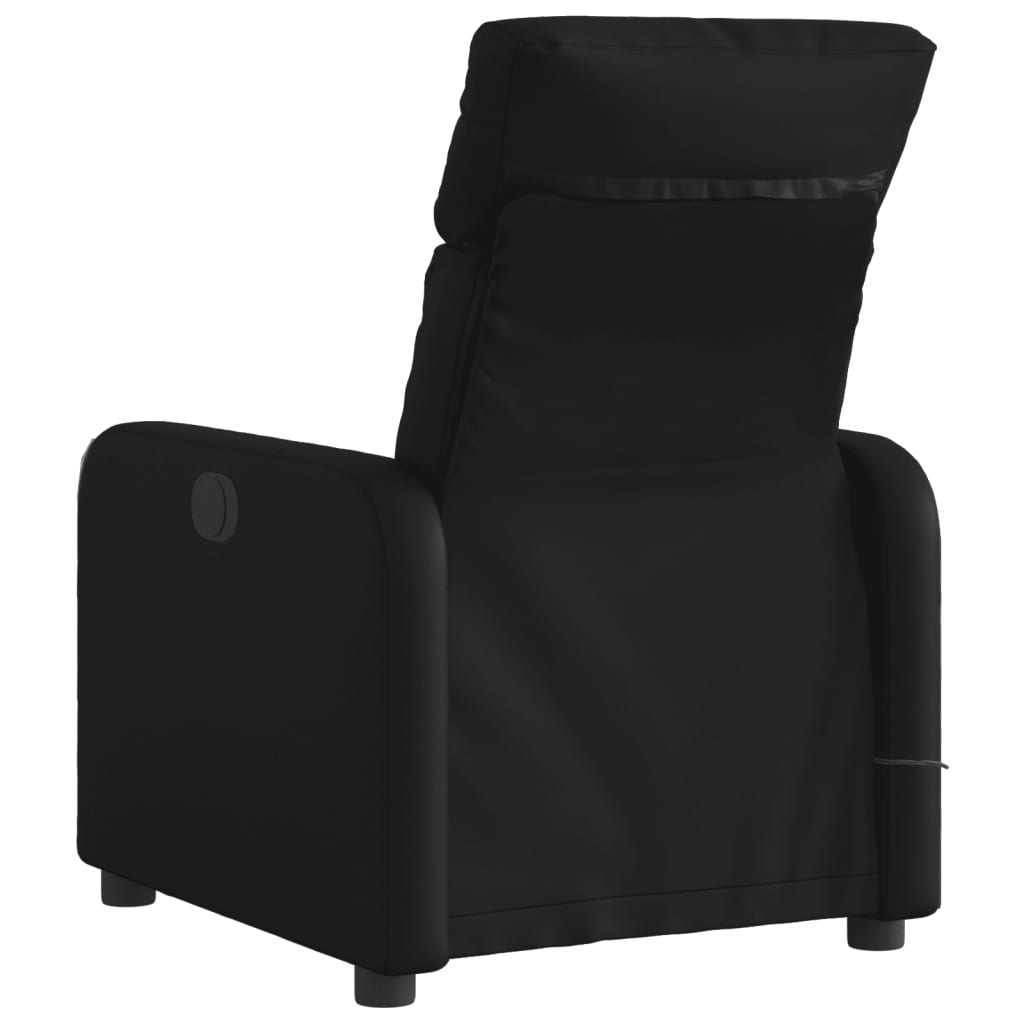 Fauteuil de massage électrique en similicuir noir