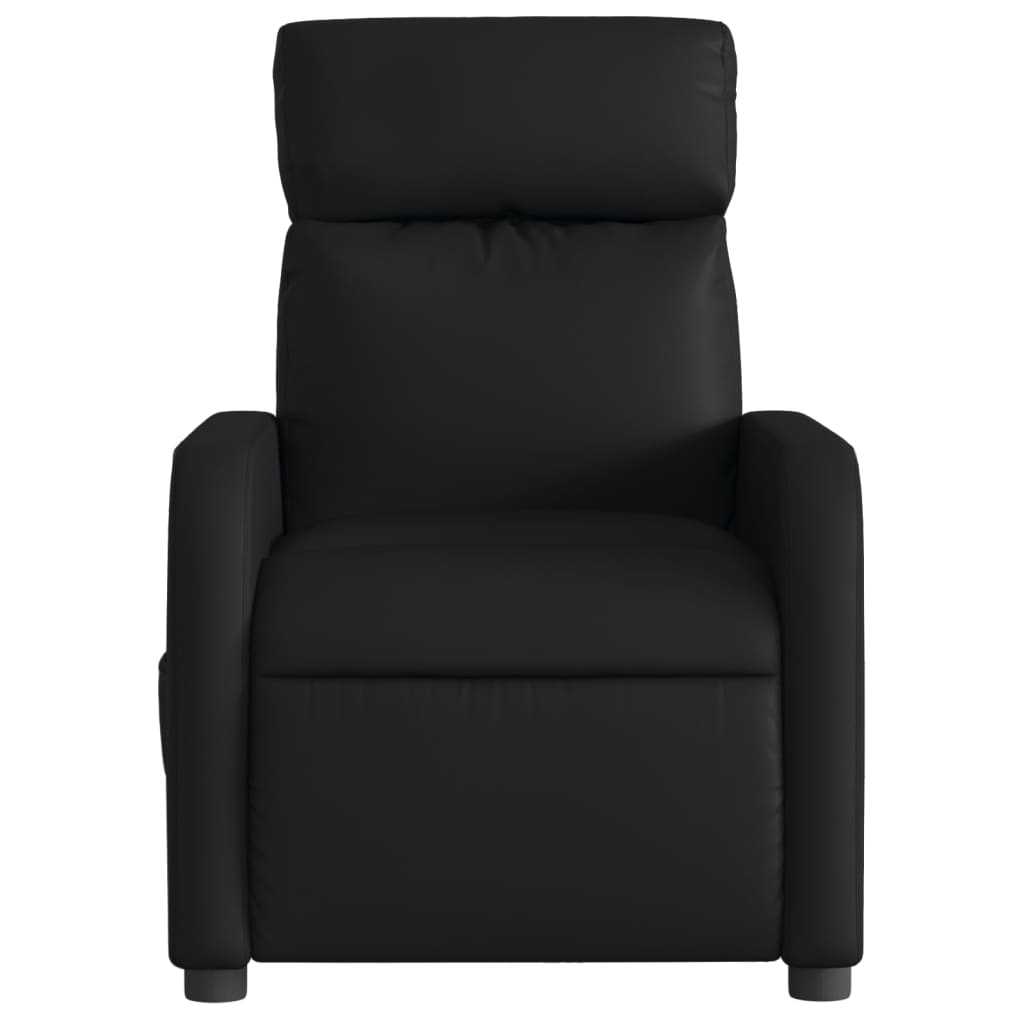 Fauteuil de massage électrique en similicuir noir
