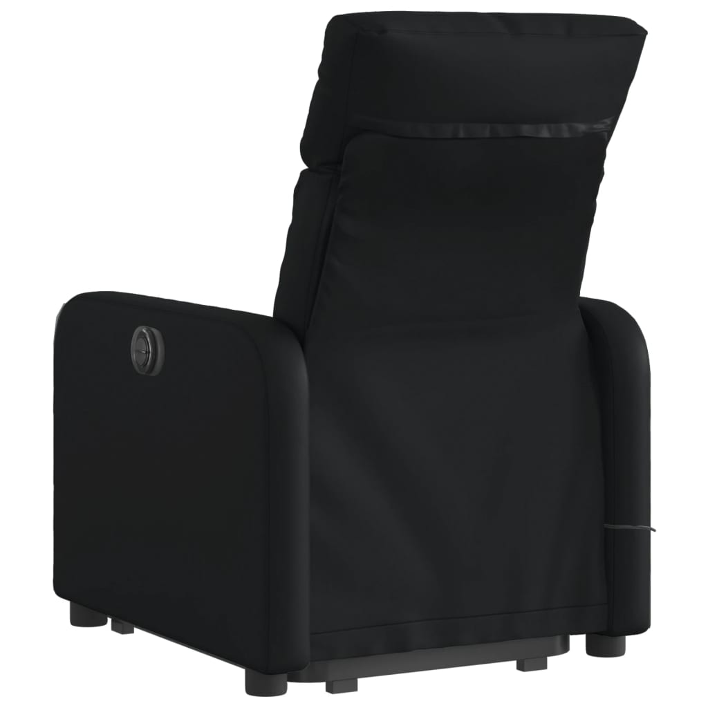 Fauteuil de massage avec aide au verticalisation, simili cuir noir