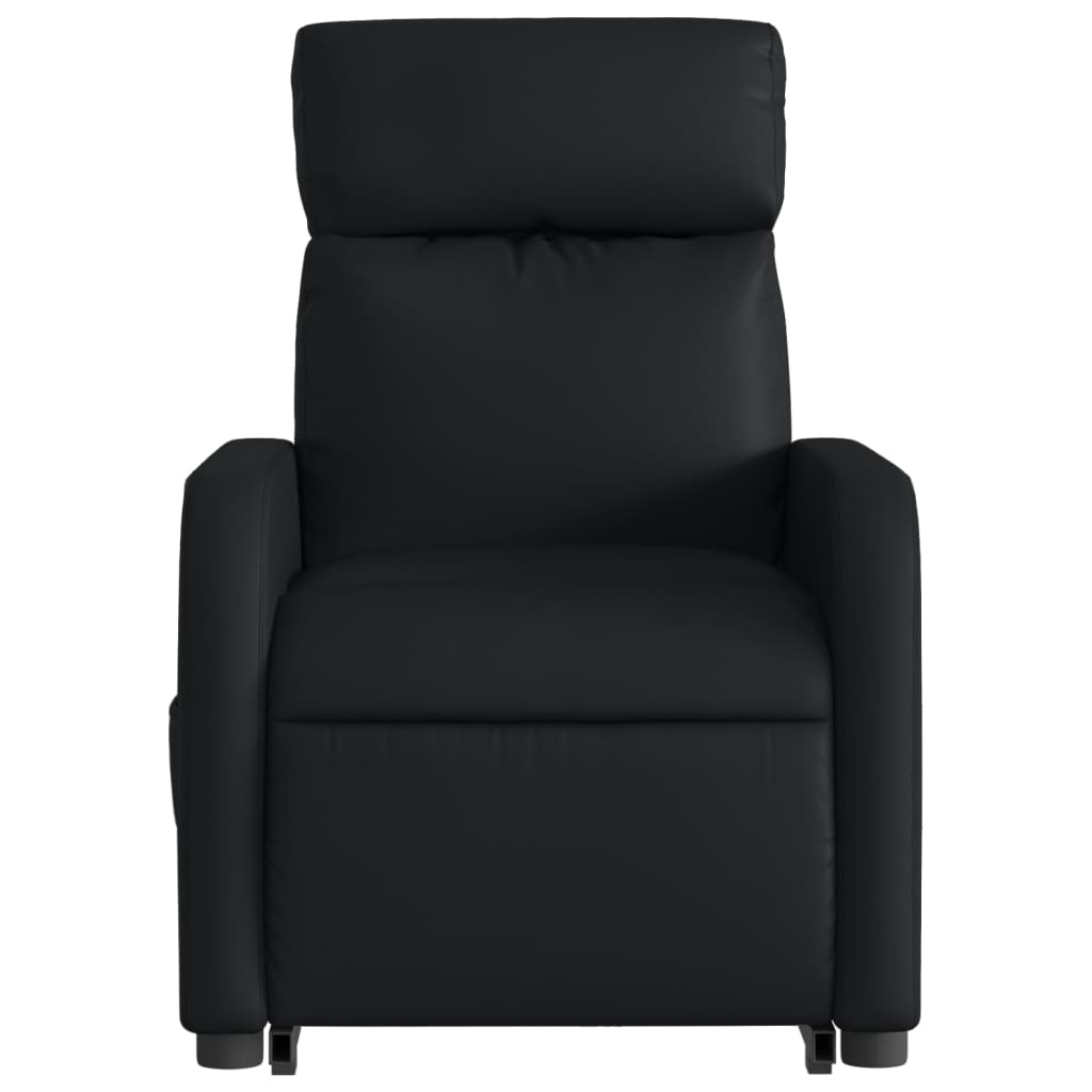 Fauteuil de massage avec aide au verticalisation, simili cuir noir