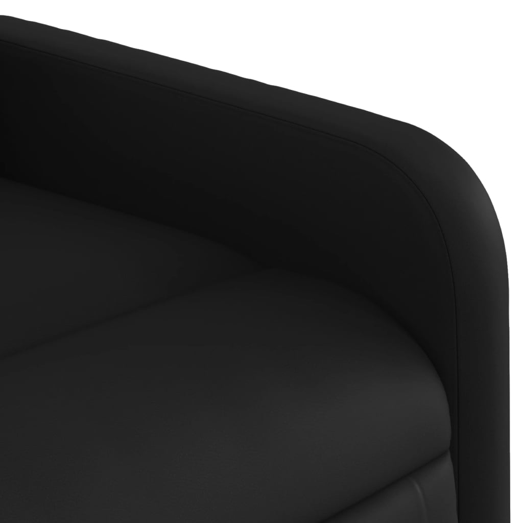 Fauteuil de massage avec aide au verticalisation, simili cuir noir