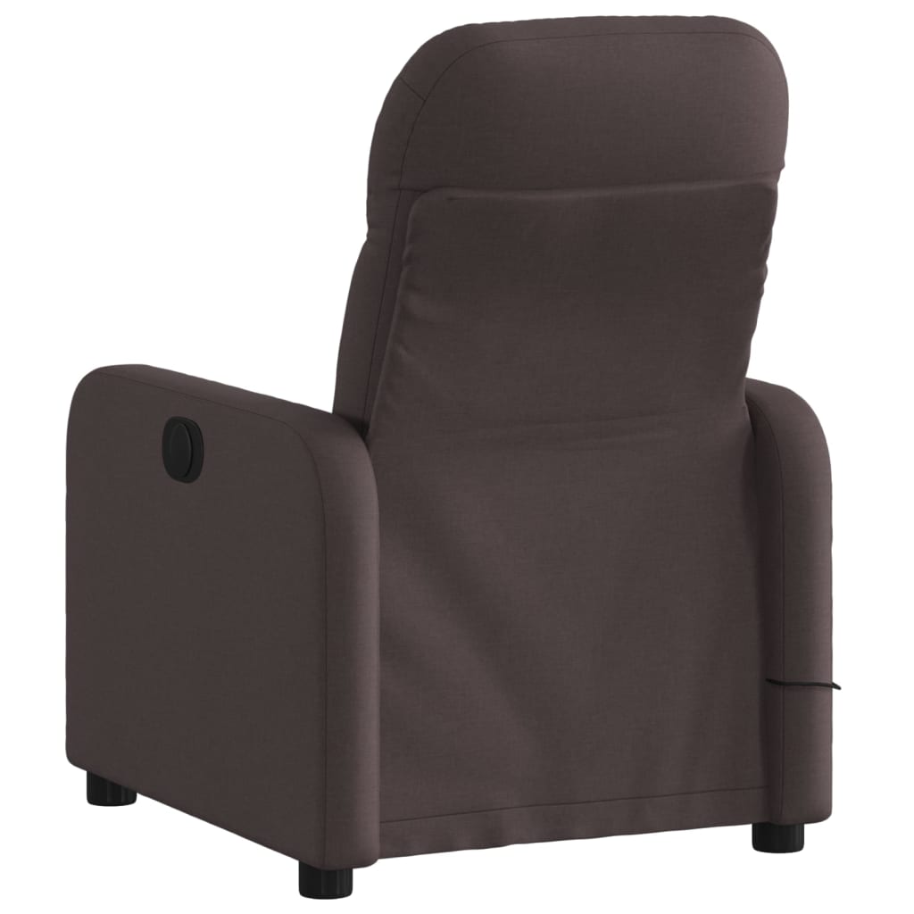 Electric Massage Chair Dark Brown Fabric